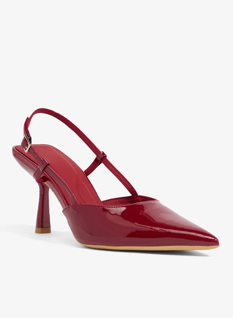 ELLA Sling Back Pumps With Mid Heel